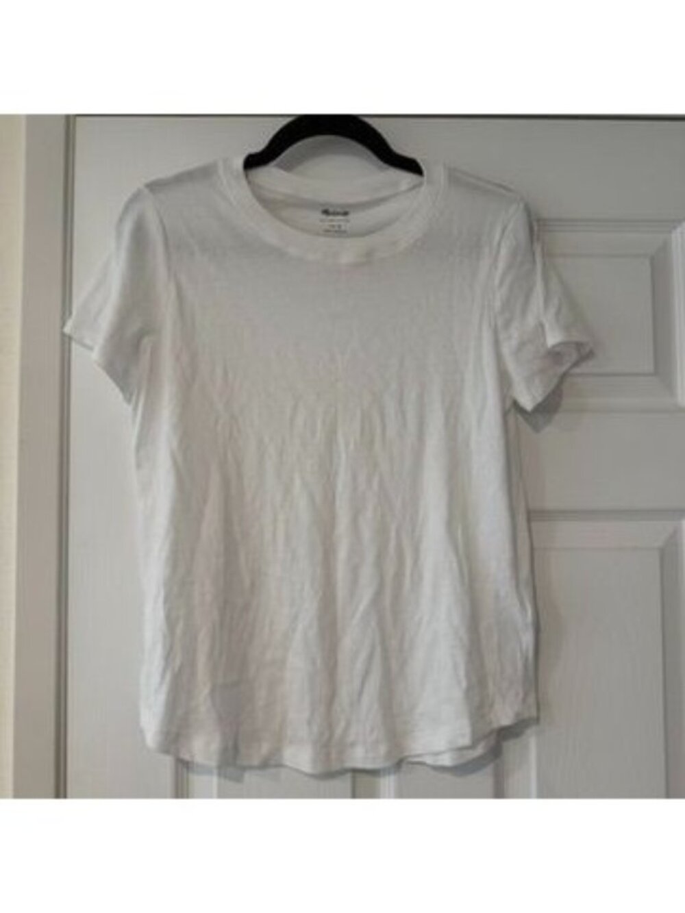 Madewell White Softfade Cotton Basic Crewneck Short Sleeve T Shirt Size S NWT